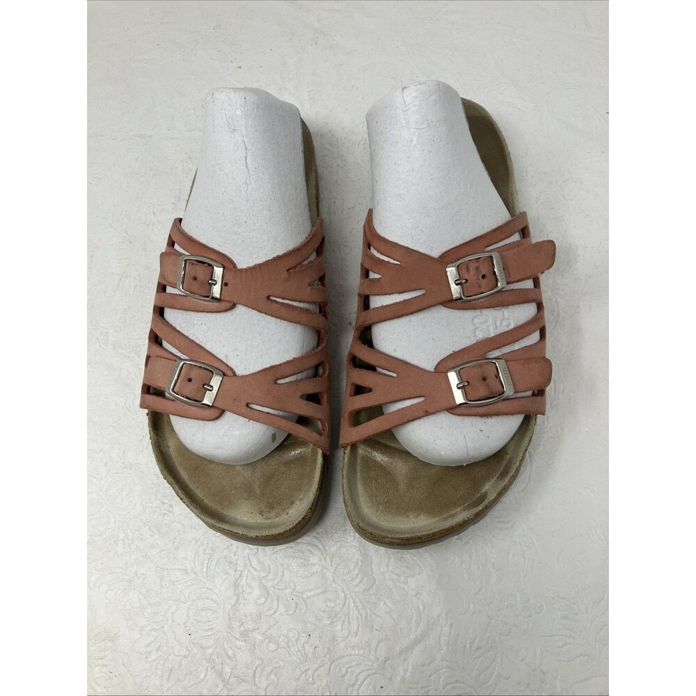 Birkenstock Granada Sandals Womens 8 EU 39 Pink Leather Strappy Buckle Slides